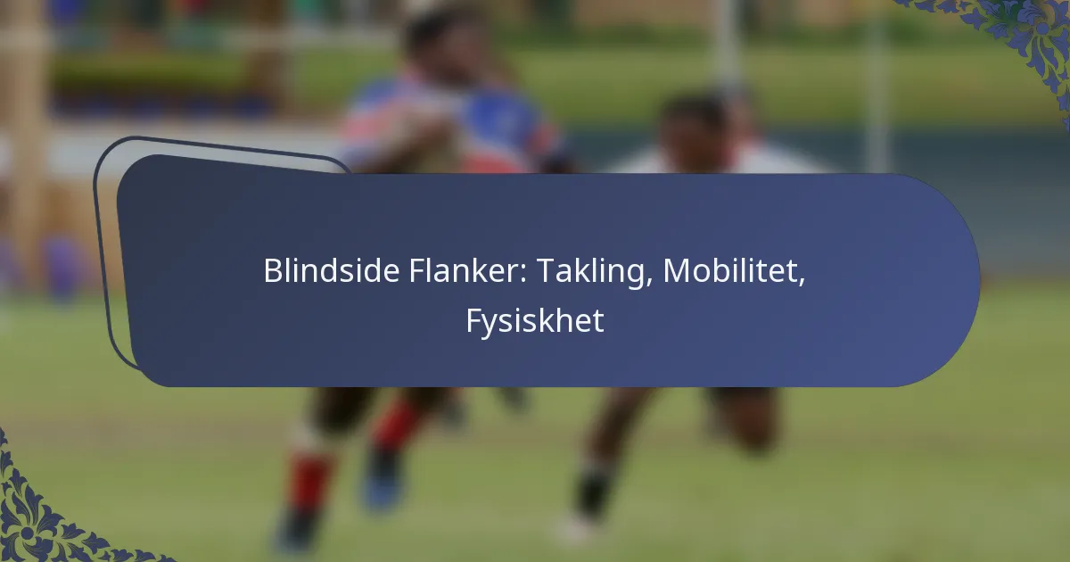 Blindside Flanker: Takling, Mobilitet, Fysiskhet